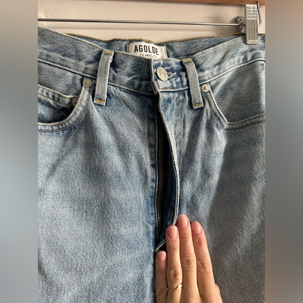 AGOLDE 90s Pinch Waist High Rise Jean in light wash size 25 - Picture 8 of 10